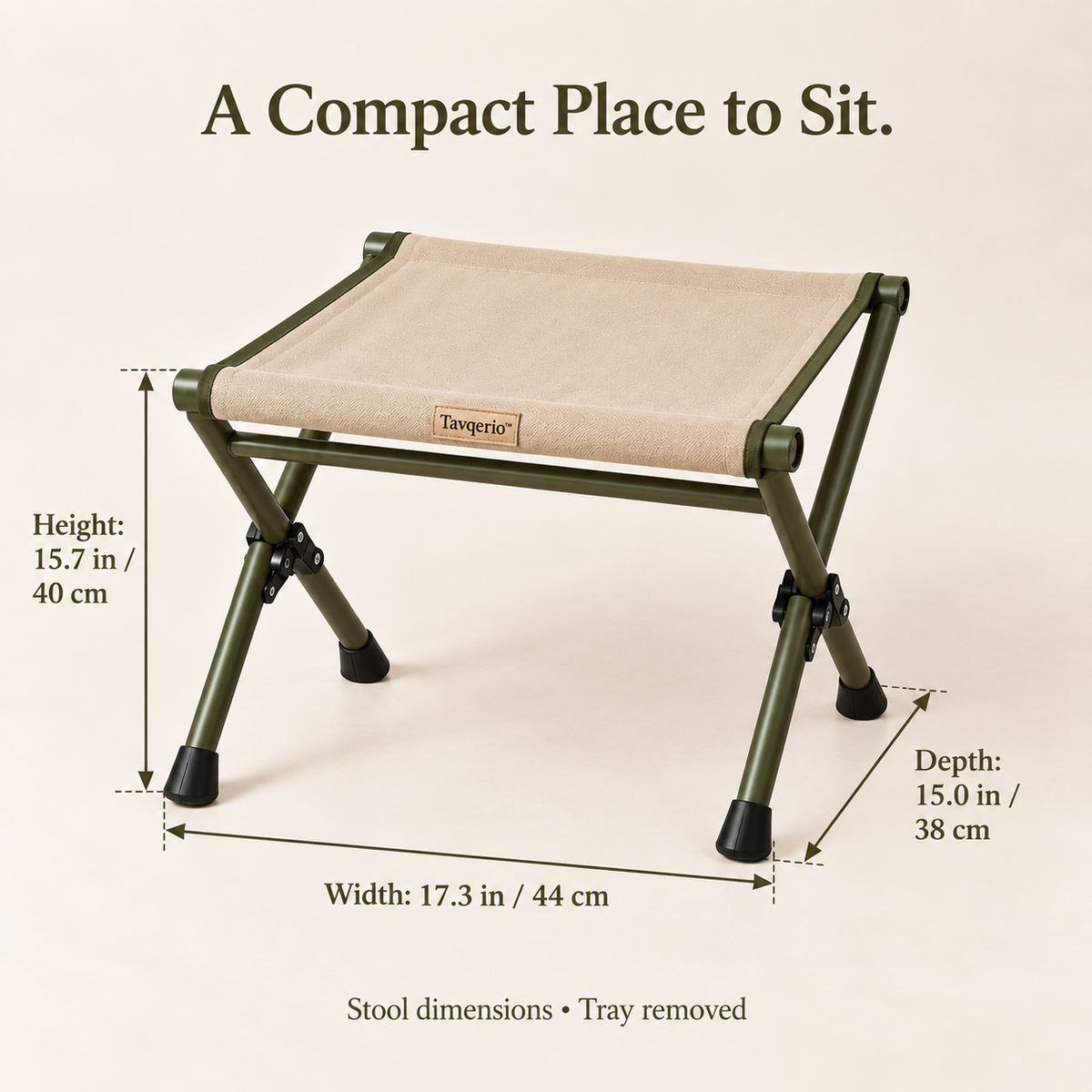 Tavqerio™ GroveSwitch Folding Picnic Stool & Tray