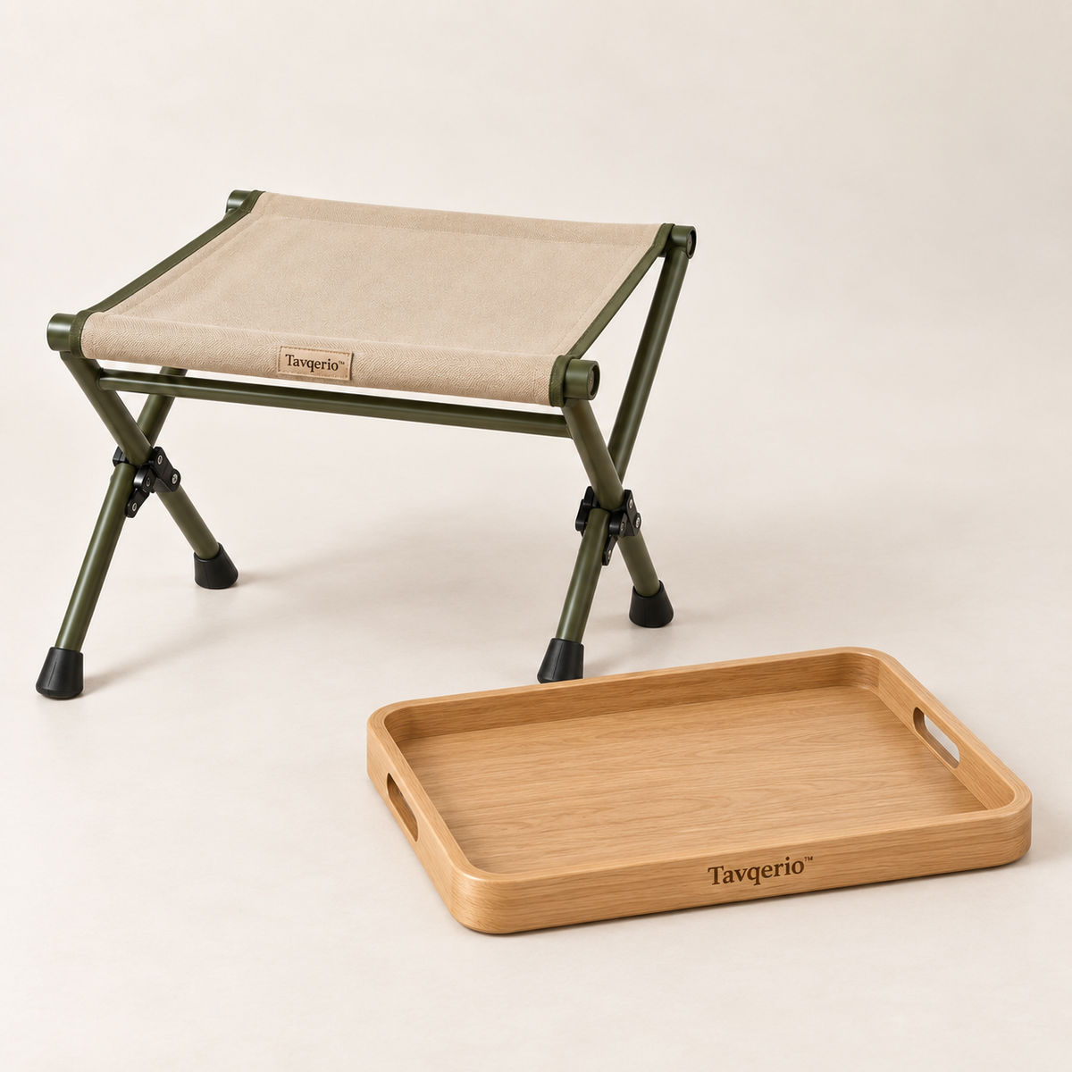 Tavqerio™ GroveSwitch Folding Picnic Stool & Tray