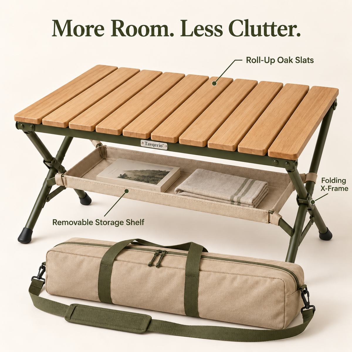 Tavqerio™ SlatNest Roll-Top Picnic Table