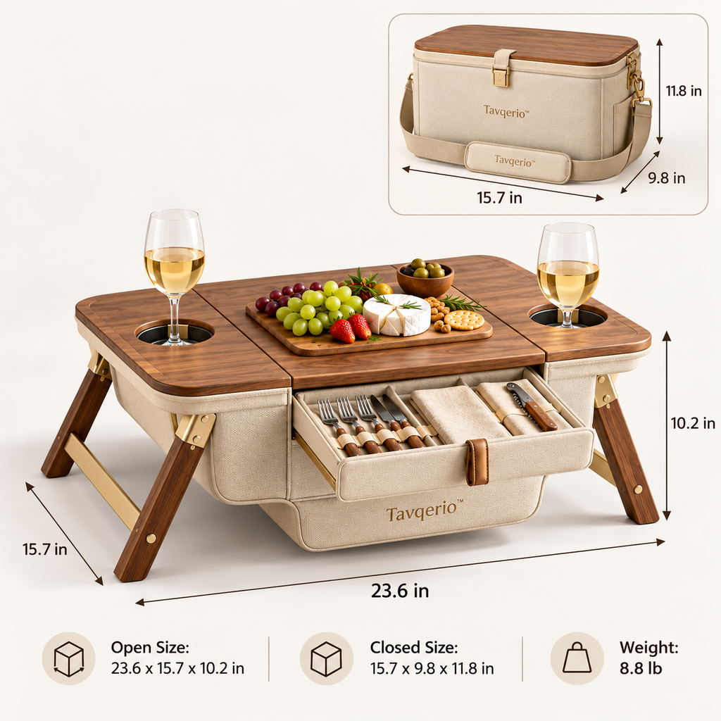Tavqerio™ Convertible Picnic Cooler Table