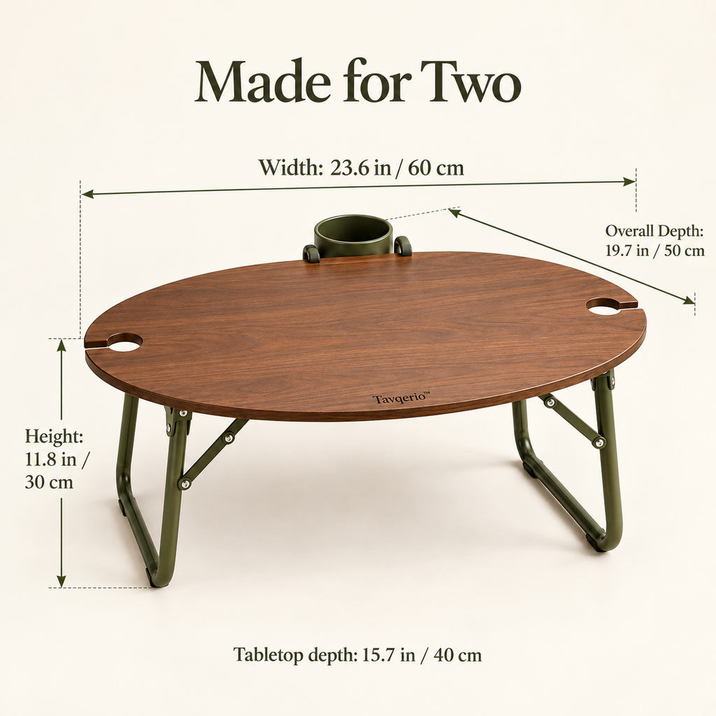 Tavqerio™ TwoSip Oval Wine Picnic Table