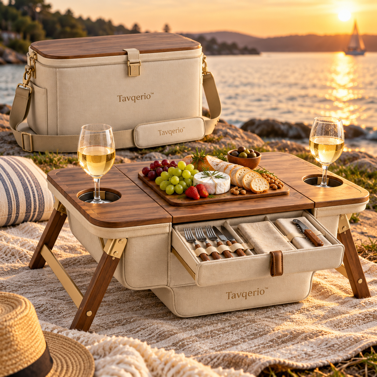 Tavqerio™ Convertible Picnic Cooler Table