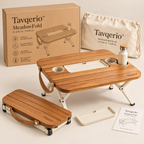 Tavqerio™ MeadowFold Picnic Table  Portable Folding Picnic Table with Removable Serving Tray & Integrated Drink Holders